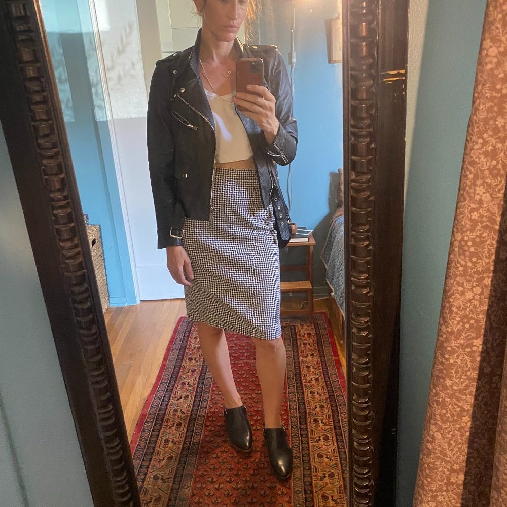 vintage checkered skirt